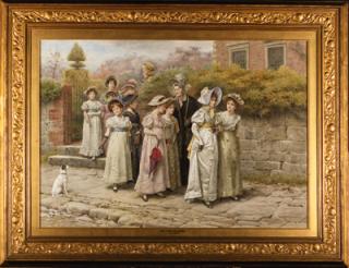 George Goodwin Kilburne - Miss Pinkerton\'s Academy, Chiswick Mall