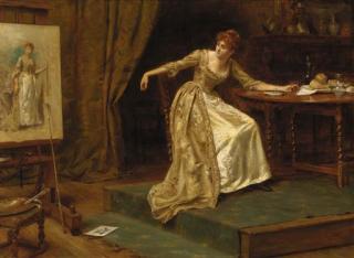 George Goodwin Kilburne - The artist\'s model