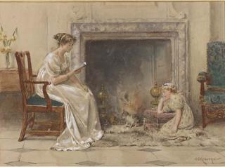 George Goodwin Kilburne - The bedtime story