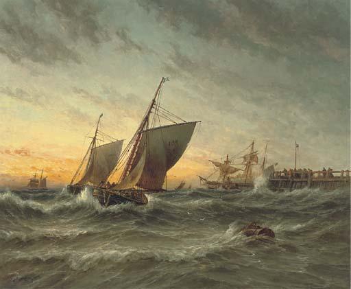 George Gregory - Running out of harbour on the tide