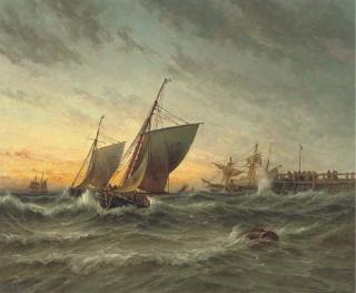 George Gregory - Running out of harbour on the tide