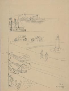 George Grosz - Am Hafen, „Boulogne s/mer“.