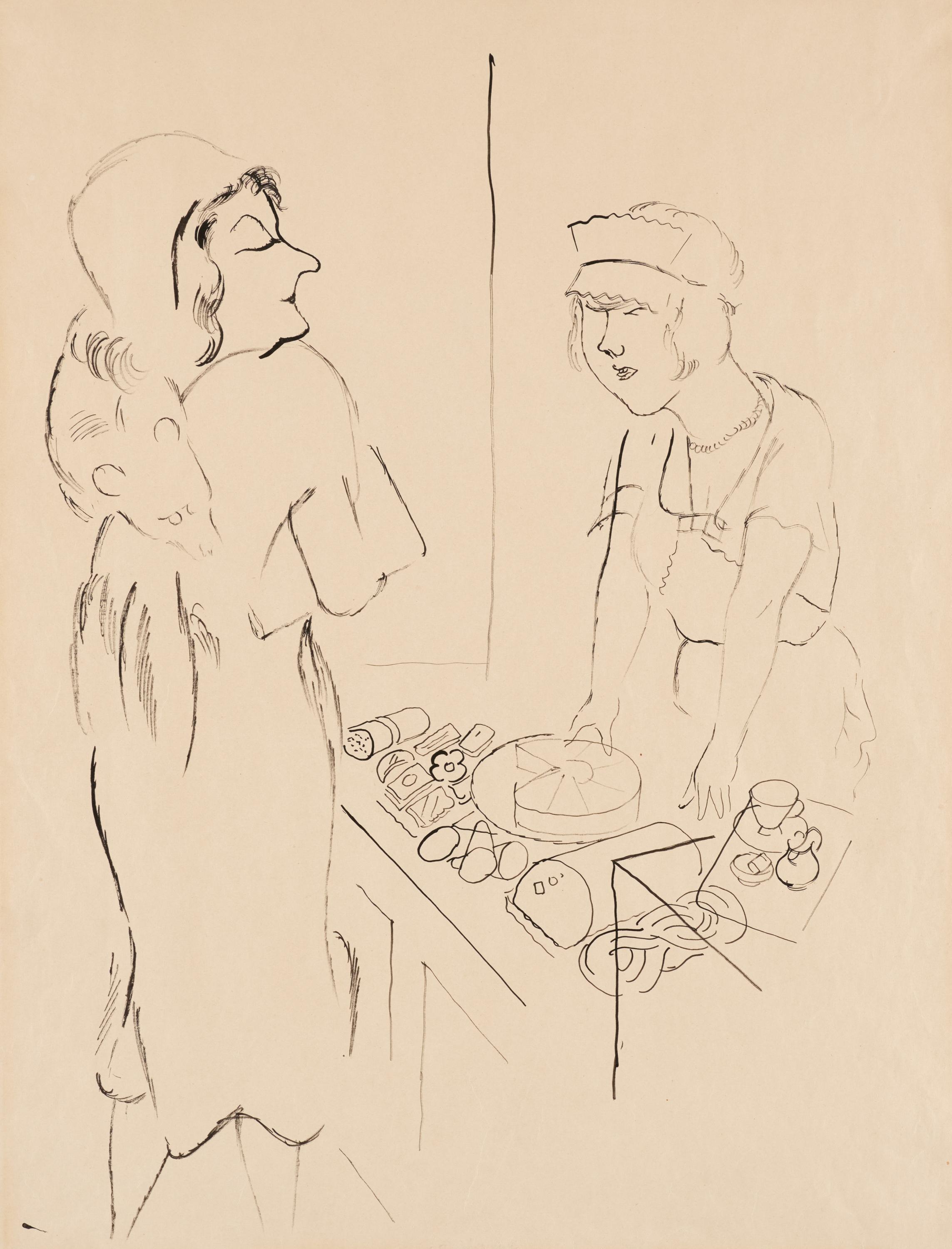 George Grosz - An der Kuchentheke.
