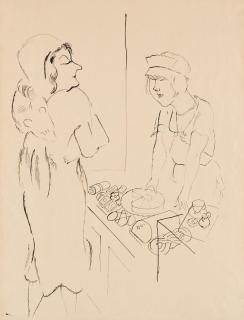 George Grosz - An der Kuchentheke.