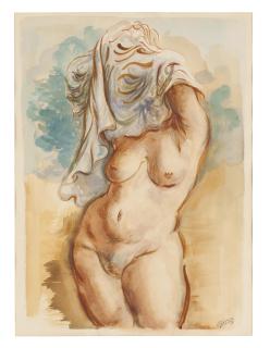 George Grosz - Ausziehende Frau