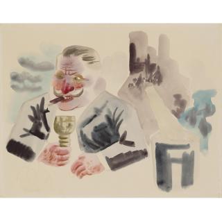 George Grosz - Beim Rhein-Wein