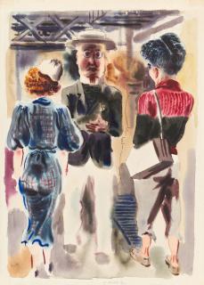 George Grosz - Downtown Manhattan (Aus: New York Types).