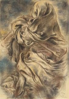 George Grosz - Draped Dummy. Verso: Social Gathering