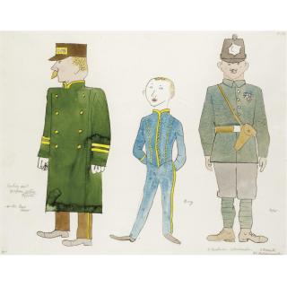 George Grosz - Drei Beamte Zu \