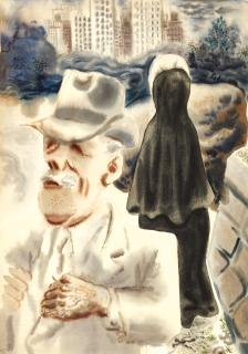 George Grosz - Encounter In Central Park, New York
