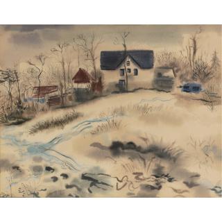 George Grosz - Farmhouse In Winter