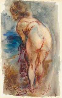 George Grosz - Female Nude, Cape Cod
