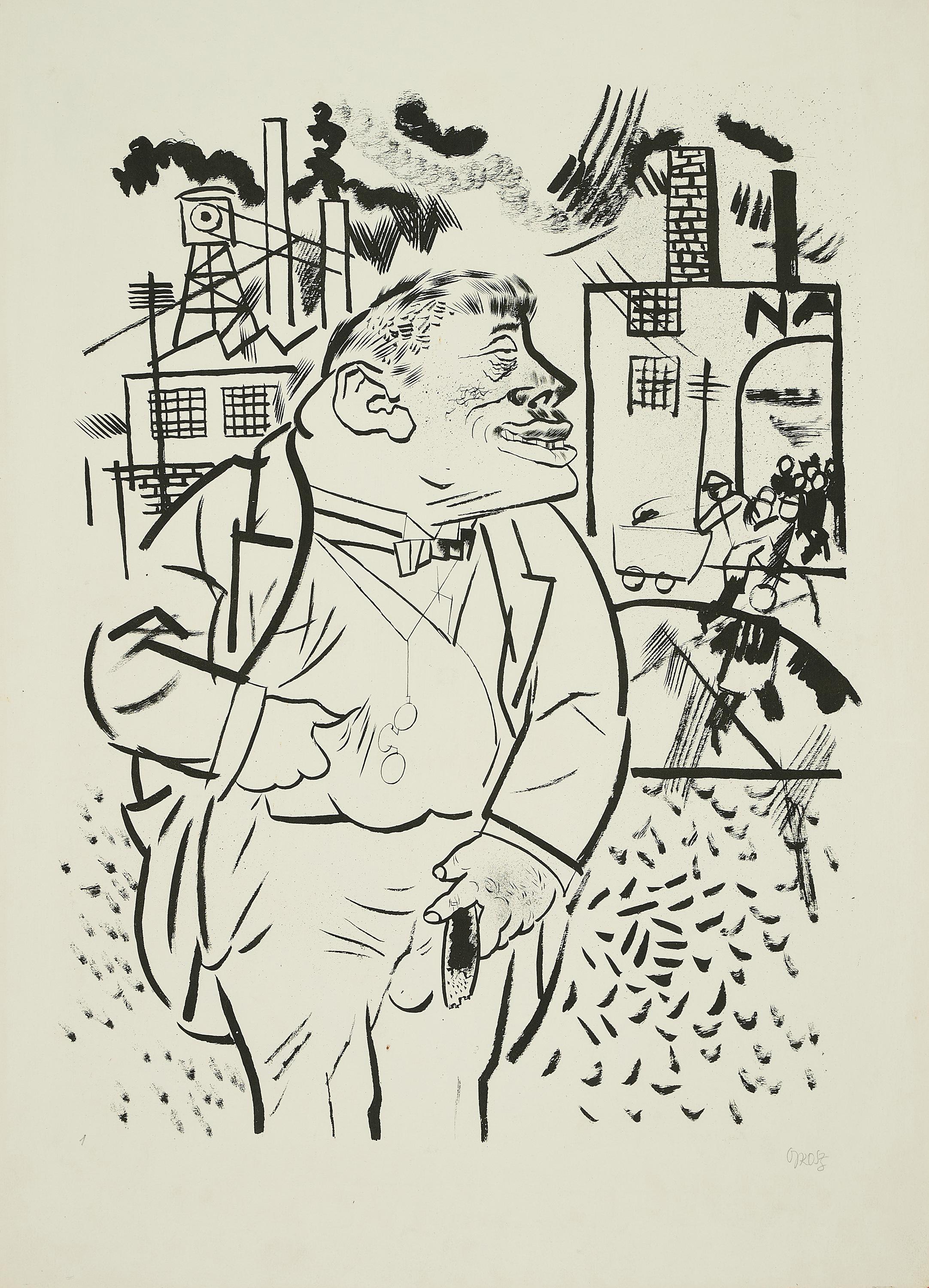 George Grosz - Ich will alles um mich her ausrotten, was mich einschränkt, daß ich nicht Herr bin (I. Akt, 1. Szene) (Aus: Die Räuber).