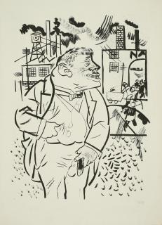 George Grosz - Ich will alles um mich her ausrotten, was mich einschränkt, daß ich nicht Herr bin (I. Akt, 1. Szene) (Aus: Die Räuber).
