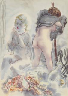 George Grosz - In der Garderobe