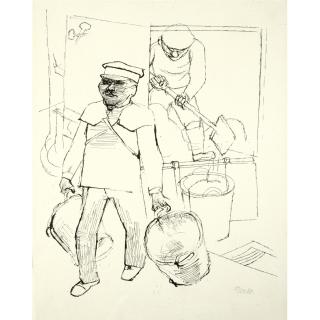 George Grosz - Kohleträger, Berlin (Coal Carriers, Berlin)