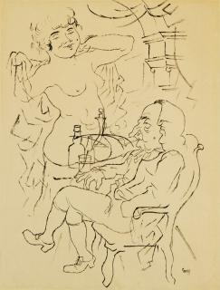 George Grosz - Lady Hamilton And Sir William Hamilton