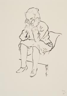 George Grosz - Mädchen denken