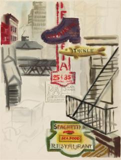 George Grosz - Manhattan Strassenreklame