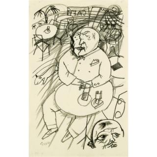 George Grosz - Mann Im Café (Man In Cafe)