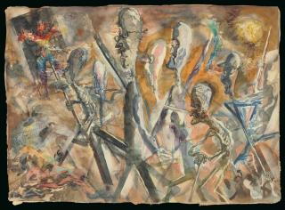 George Grosz - Marching Stickmen