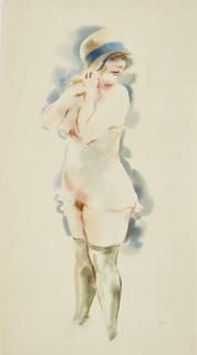 George Grosz - Modell Lotte Schmalhausen (Model Lotte Schmalhausen)