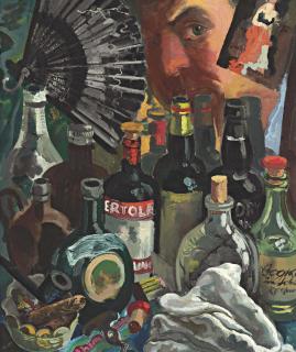 George Grosz - Myself And The Barroom Mirror