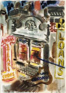 George Grosz - New York Street Scene