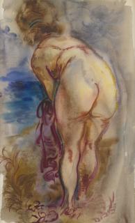 George Grosz - Nude Bending Over