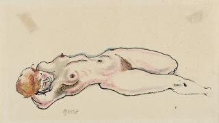 George Grosz - Nudo disteso
