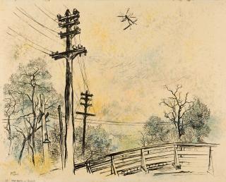 George Grosz - „Old bridge in Bayside“.