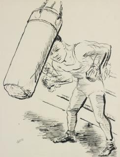 George Grosz - Punching The Bag (Joe Louis)