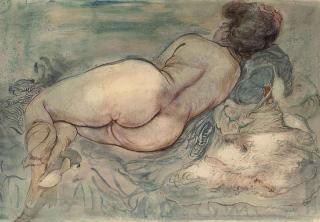 George Grosz - Resting Female Nude