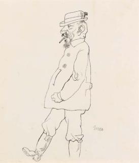 George Grosz - Schreitender Mann
