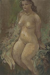 George Grosz - Seated Nude