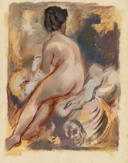 George Grosz - Sitting Female Nude.