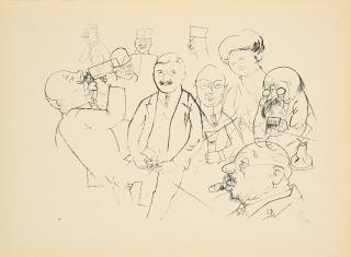 George Grosz - Stammtischstudien (Aus: Ecce Homo).
