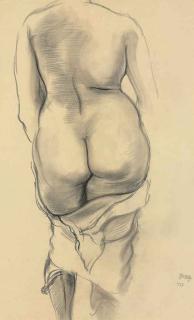 George Grosz - Standing Female Nude from Behind