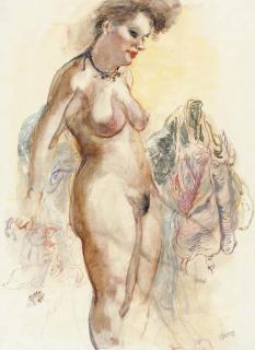 George Grosz - Standing Nude (Eva Grosz)