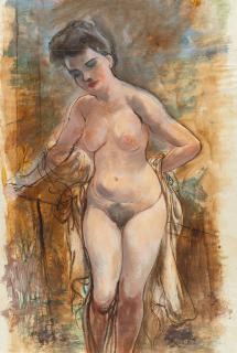 George Grosz - Stehender Frauenakt