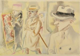 George Grosz - Strassenszene, Berlin, Jugendzeit, Quallen (Street Scene, Berlin, Youth, Jellyfish)