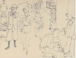 George Grosz - Straßenszene