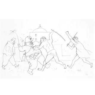 George Grosz - Tartarin Kämpft Für Die Freiheit Des Löwen (Tartarin Fighting For The Freedom Of The Lion)