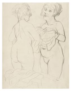 George Grosz - Zwei Frauen, Modelle