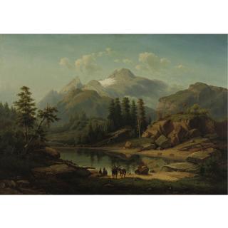 George Gunther Hartwick - A Mountain Lake In The Tyrol