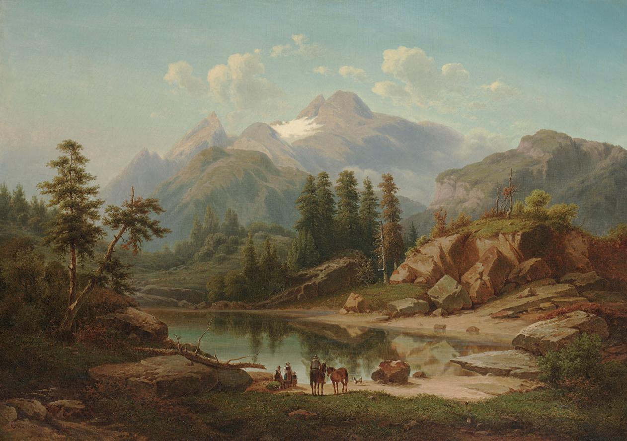 George Gunther Hartwick - A Mountain Lake in the Tyrol