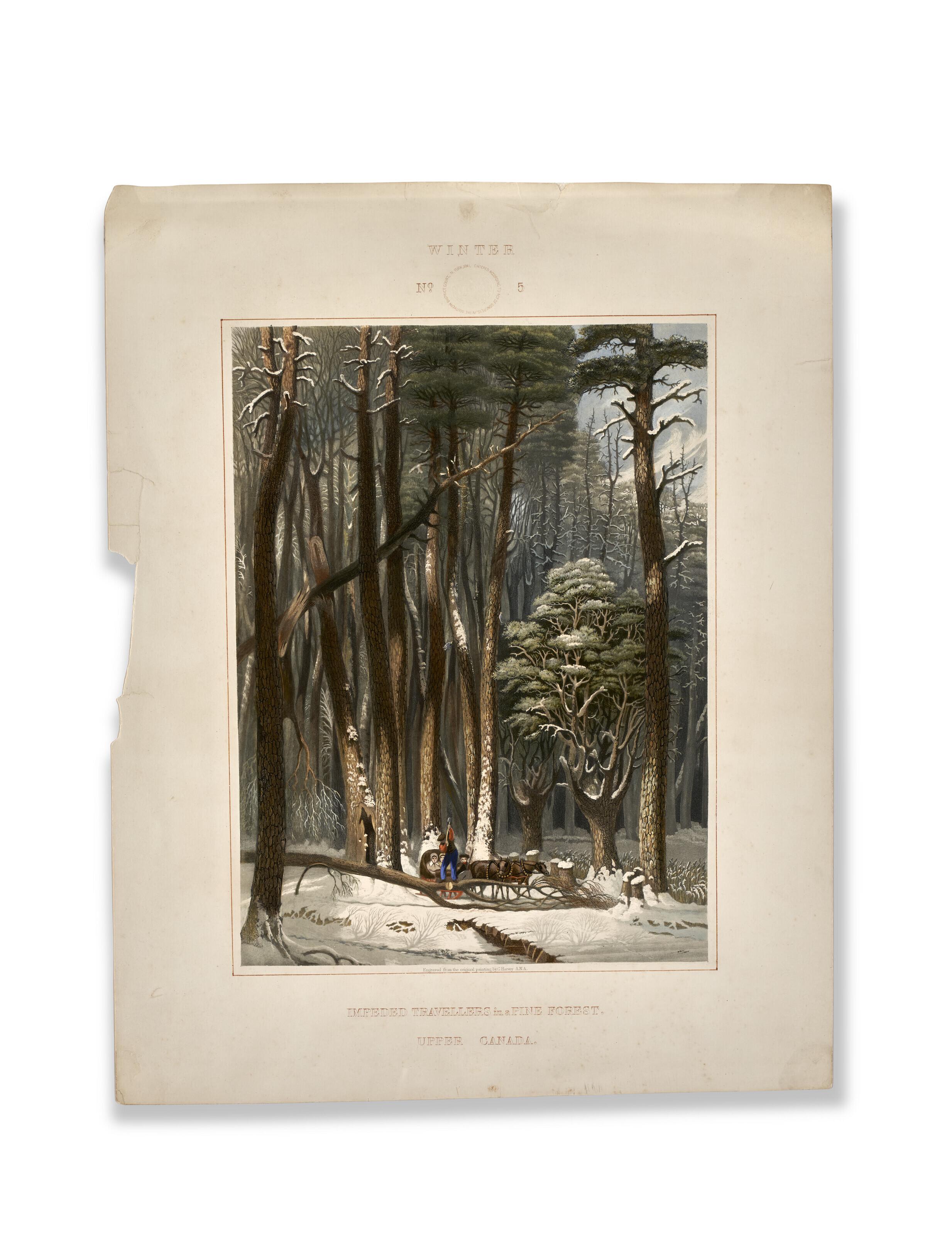 George Harvey - Two Plates From Harvey’s Scenes of the Primitive Forest of America