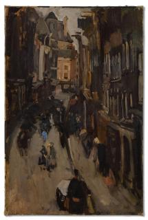 George Hendrik Breitner - A busy day in the Kalverstraat, Amsterdam