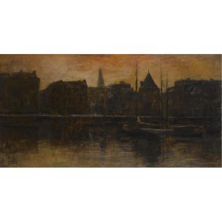 George Hendrik Breitner - A View Of The Prins Hendrikkade With The Schreierstoren, Amsterdam