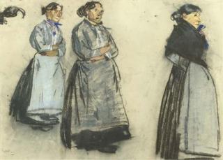 George Hendrik Breitner - Drie koffiepiksters